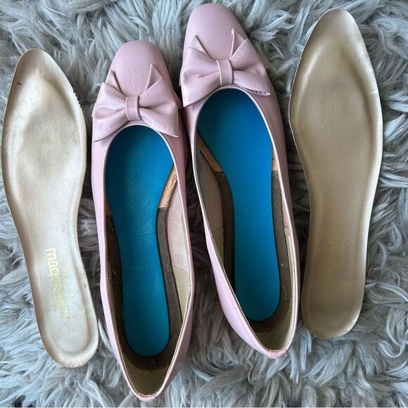 Magdesians vintage coquette pink bow leather ballet flats women’s shoe size 10 - Picture 8 of 10